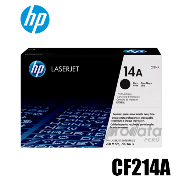 Tóner HP 14A Original CF214A Negro