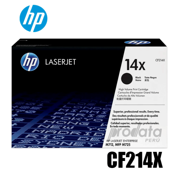 Tóner HP 14X Original CF214X Negro