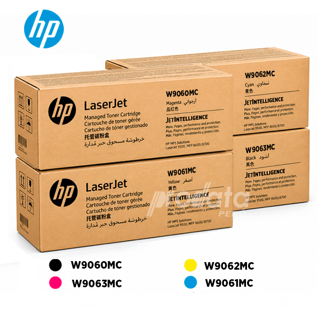 Kit Completo de Tóner HP W9060MC, W9061MC, W9062MC y W9063MC